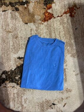 American Eagle Super Soft Standard Fit T‑Shirt in Light Blue